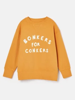 Kids' Sundaze Yellow Crew Neck Slogan Sweatshirt