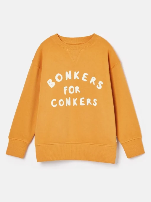 Kids' Sundaze Yellow Crew Neck Slogan Sweatshirt
