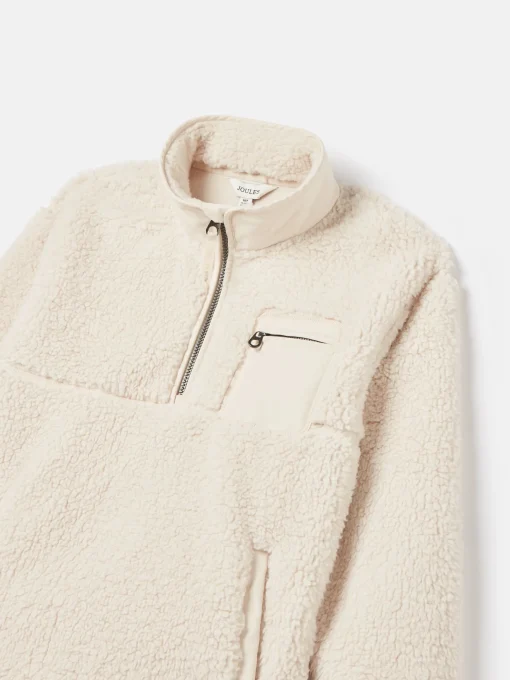 Kids' Tilly Cream Half Zip Borg Fleece