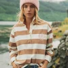 Lara Tan Brown Boxy Fit Rugby Shirt