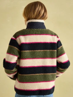 Lottie Multi stripe Borg Fleece Jacket