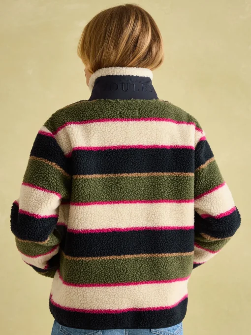 Lottie Multi stripe Borg Fleece Jacket