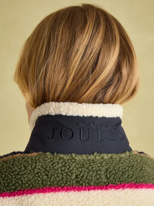 Lottie Multi stripe Borg Fleece Jacket