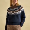 Lowry Navy/Camel Fair Isle Jumper