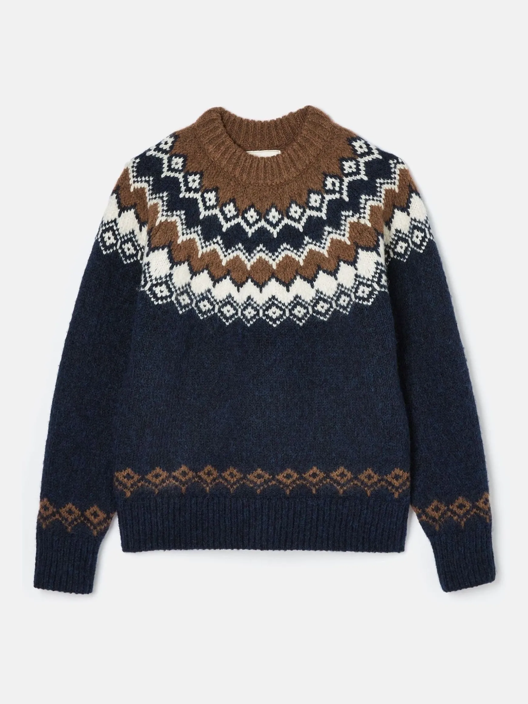 Lowry Navy/Camel Fair Isle Jumper