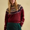 Lowry Red/Navy Fair Isle Jumper