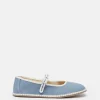 Maddison Light Blue Canvas Mary Jane Shoes