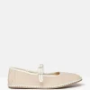 Maddison Neutral Canvas Mary Jane Shoes