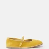 Maddison Yellow Canvas Mary Jane Shoes