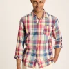 Madras Blue/Pink Long Sleeve Cotton Check Shirt
