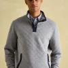 Malton Grey Quilted Jersey Pullover Sweatshirt