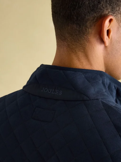 Malton Navy Quilted Jersey Gilet