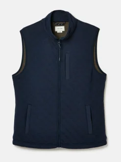 Malton Navy Quilted Jersey Gilet