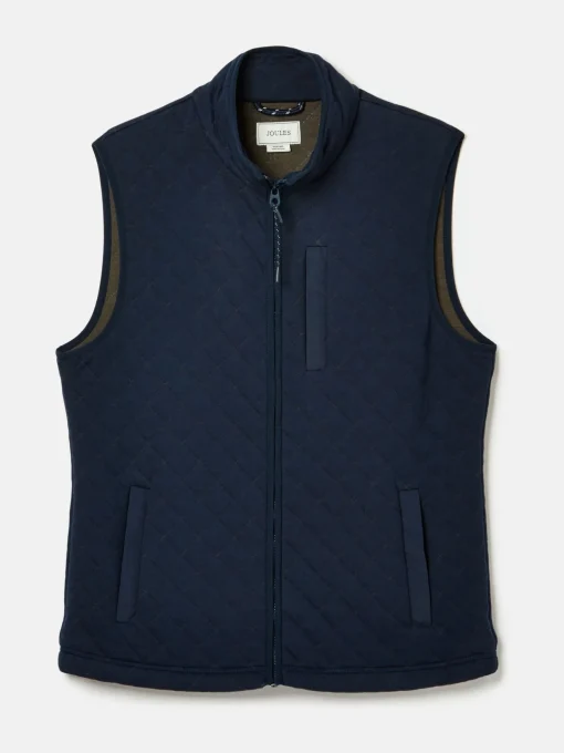 Malton Navy Quilted Jersey Gilet