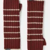 Marie Burgundy Red Fingerless Gloves