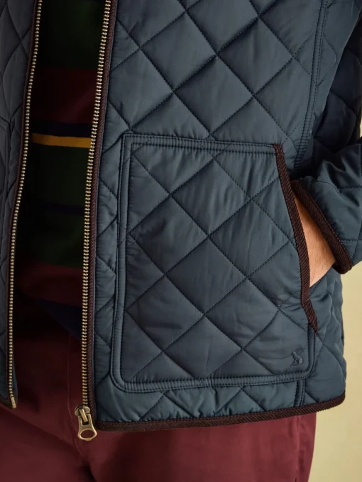 Maynard Navy Blue Diamond Quilted Jacket