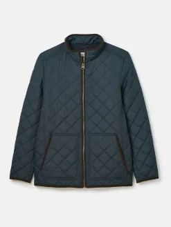 Maynard Navy Blue Diamond Quilted Jacket