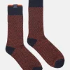 Men's Cabin Rust/Navy Socks