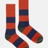 Men's Gibson Orange/Navy Cosy Striped Socks