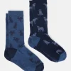 Men's Kingsbury Blue/Navy 2 Pack Socks (size 7-12)