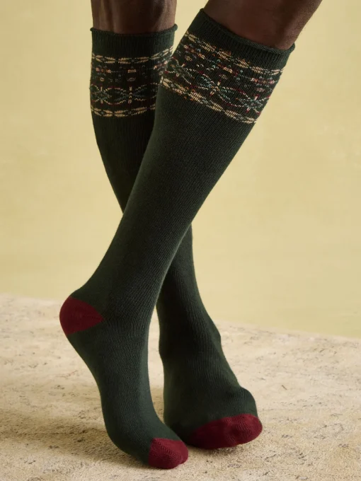Men's Wader Khaki Green Mens Welly Socks
