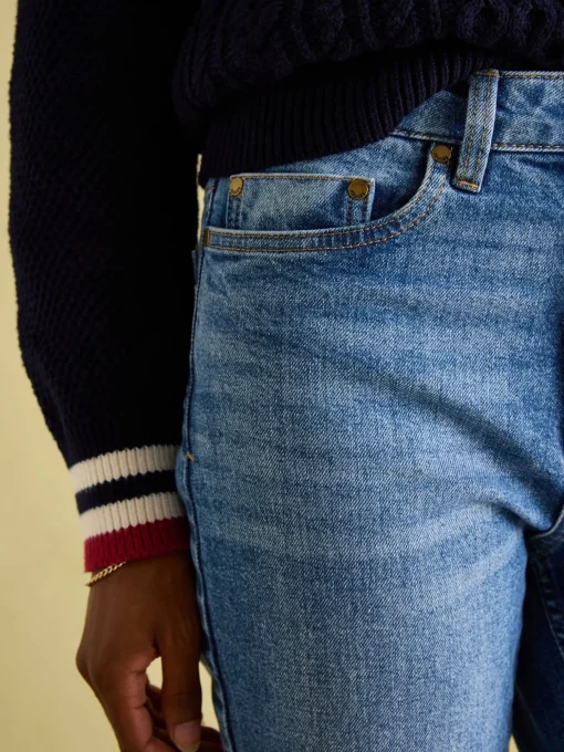Mid Blue Straight Fit Jeans
