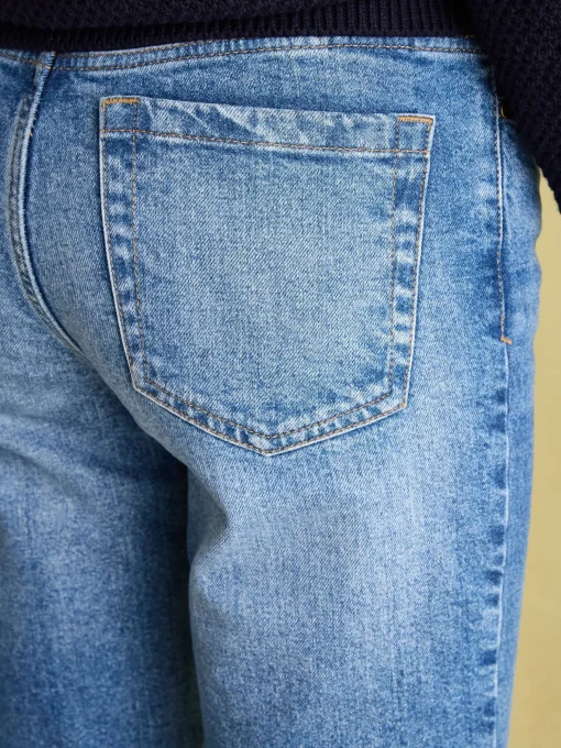 Mid Blue Straight Fit Jeans