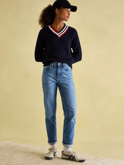 Mid Blue Straight Fit Jeans