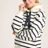 Milbourne Navy & White Striped Embroidered Hoodie