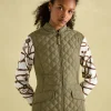 Minx Green Showerproof Diamond Quilted Gilet