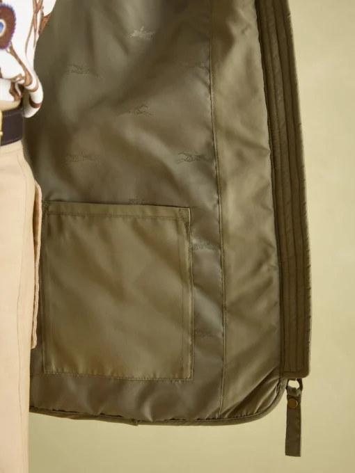 Minx Green Showerproof Diamond Quilted Gilet
