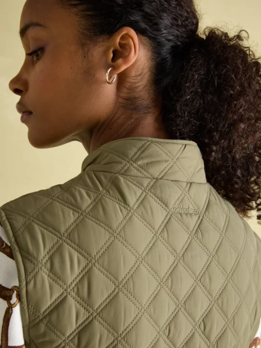 Minx Green Showerproof Diamond Quilted Gilet
