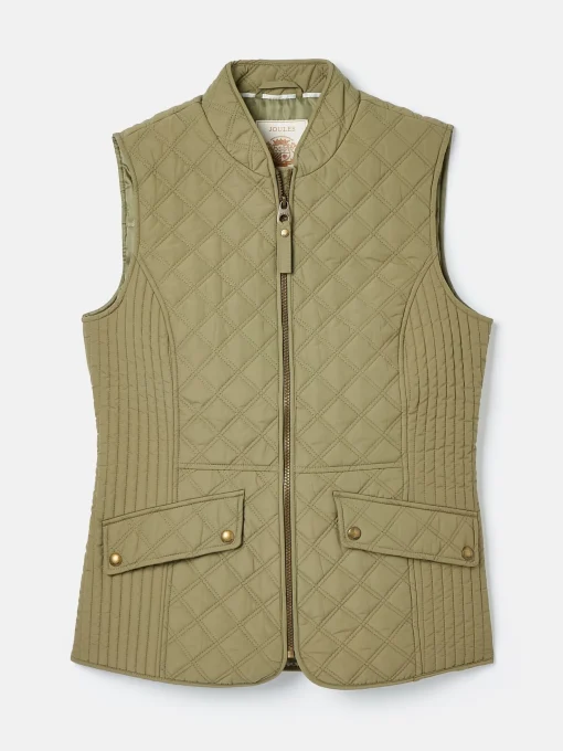 Minx Green Showerproof Diamond Quilted Gilet