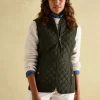 Minx Khaki Green Showerproof Diamond Quilted Gilet