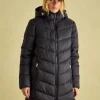 Moorsdale Black Mid Length Showerproof Padded Coat