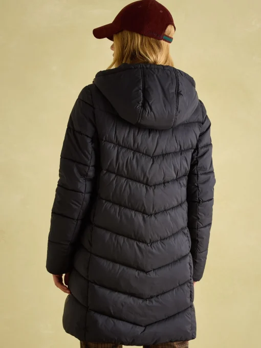Moorsdale Black Mid Length Showerproof Padded Coat