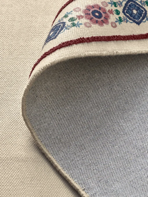 Natural Blenheim Cotton Border Rug