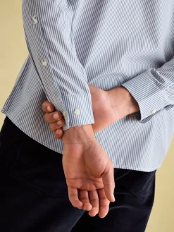 Navy Stripe Cotton Shirt