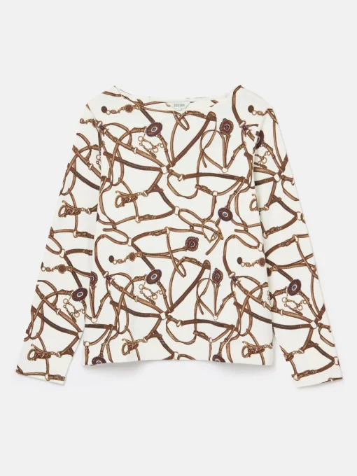 New Harbour Cream Bridle Boat Neck Breton Top