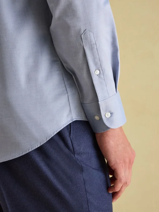 Next Blue Regular Fit Twill Single Cuff Shirt
