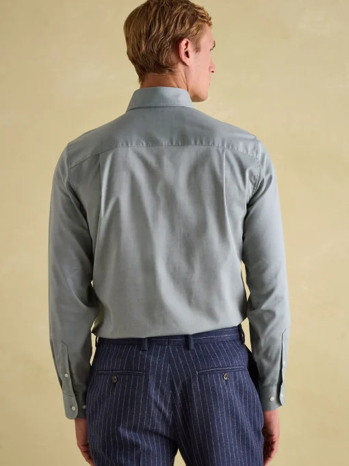 Next Green Regular Fit Twill Single Cuff Shirt