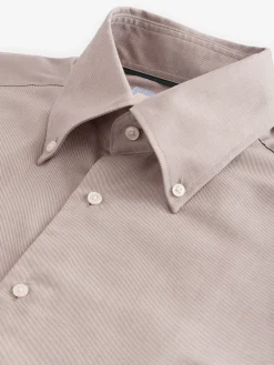 Next Neutral Regular Fit Twill Single Cuff Shirt