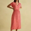 Nia Pink Jersey V-Neck Beach Dress