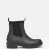 Oakfield Black Short Neoprene-Lined Wellies