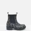 Oakfield Black/Animal Short Neoprene-Lined Wellies