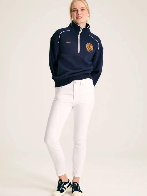 Official Badminton Navy Blue Unisex Quarter Zip Sweatshirt