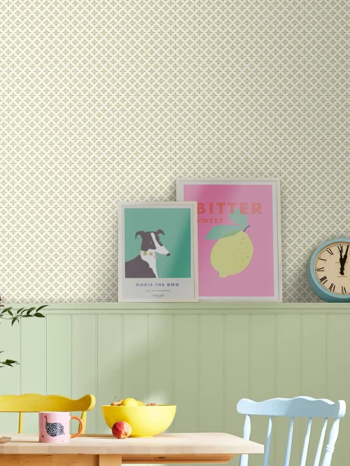 Olive Green Beckett Star 10M Wallpaper