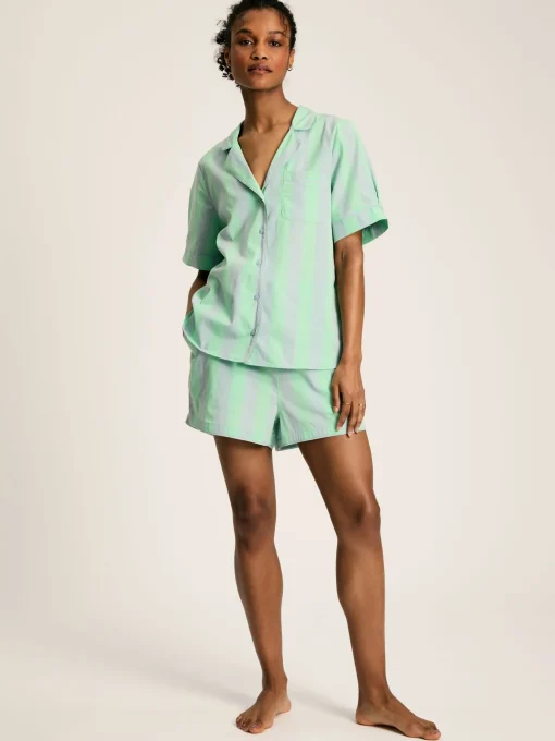 Olivia Blue & Green Striped Pyjama Set