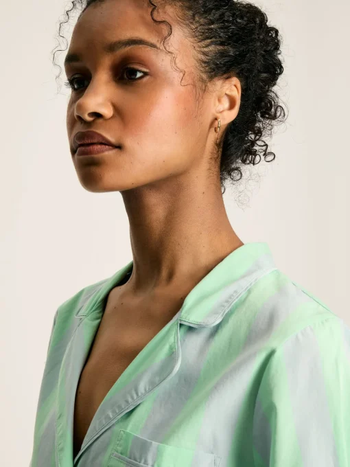 Olivia Blue & Green Striped Pyjama Set