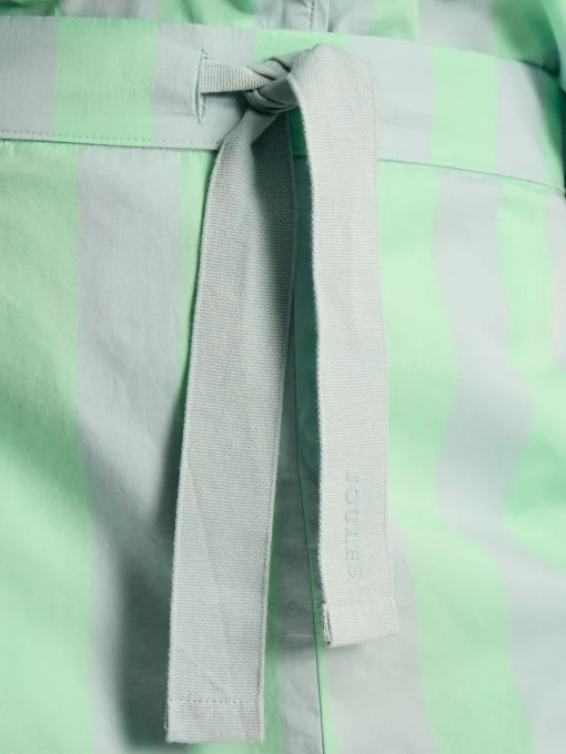 Olivia Blue & Green Striped Pyjama Set